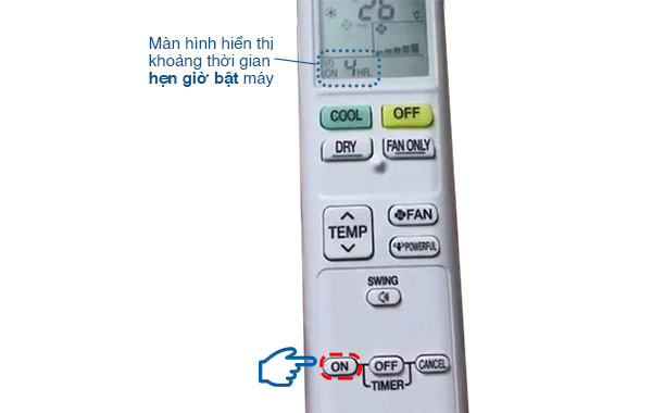Hẹn giờ bật máy lạnh Daikin thế hệ mới
